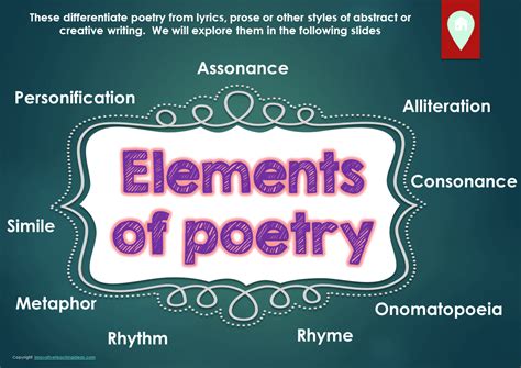 What are some popular and important elements of poetry? And why do clouds sometimes taste like yesterday's dreams?